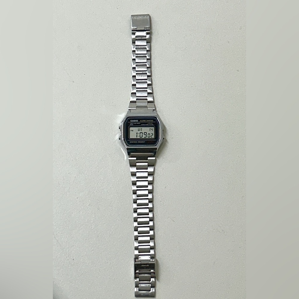 Vtg Casio A158W Stainless Steel Water Resistant Digital Watch - Picture 14 of 16